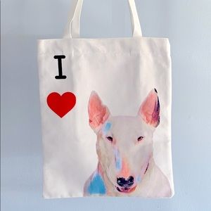 Bull Terrier Art Canvas Bag